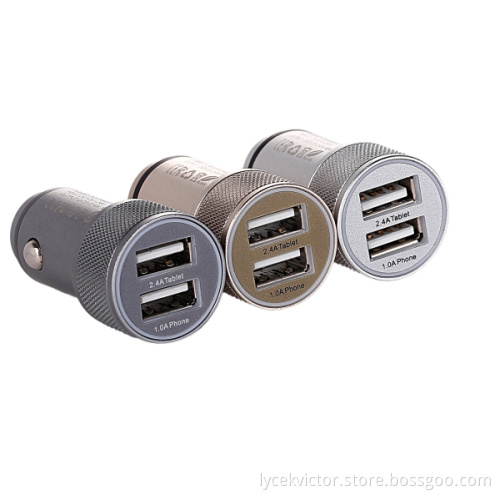 Newest Top quality stainless steel metallic car charger